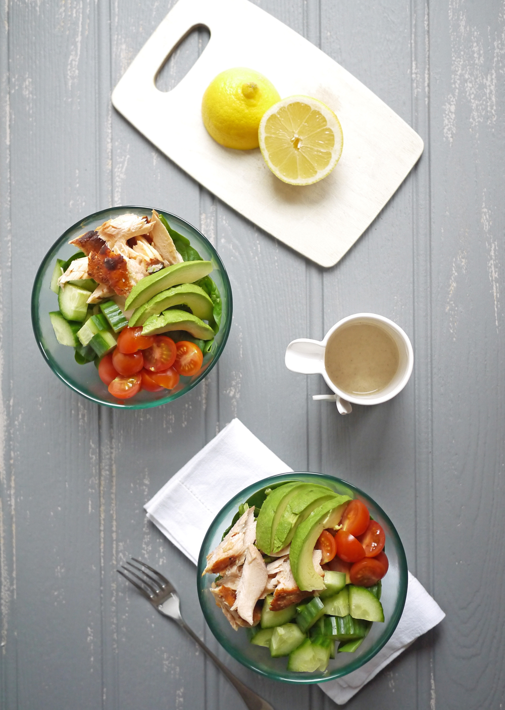 Simple Superfood Salad with an Awesome Tahini Dressing - Taming Twins