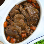 Slow Cooker Beef Joint with Pot Roast Gravy and Carrots