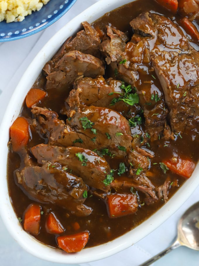 Slow Cooker Beef Joint with Carrots and Gravy