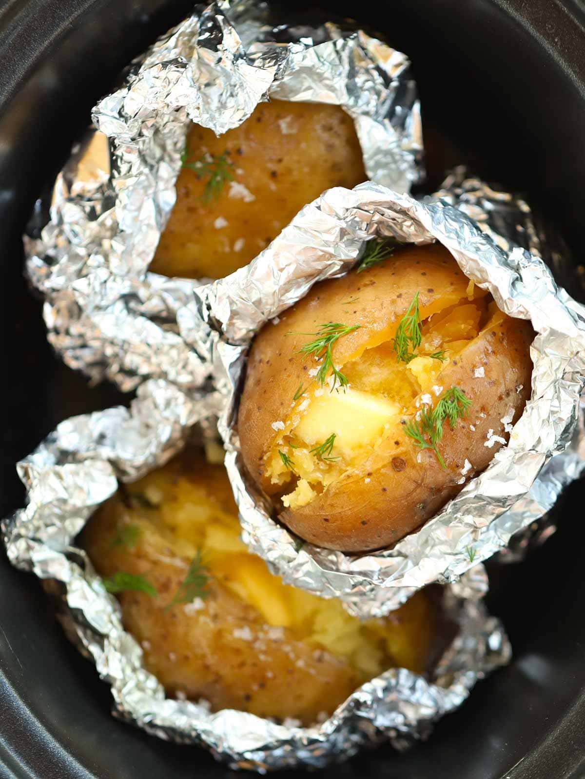 Slow Cooker Jacket Potatoes {Easiest Ever Recipe!}