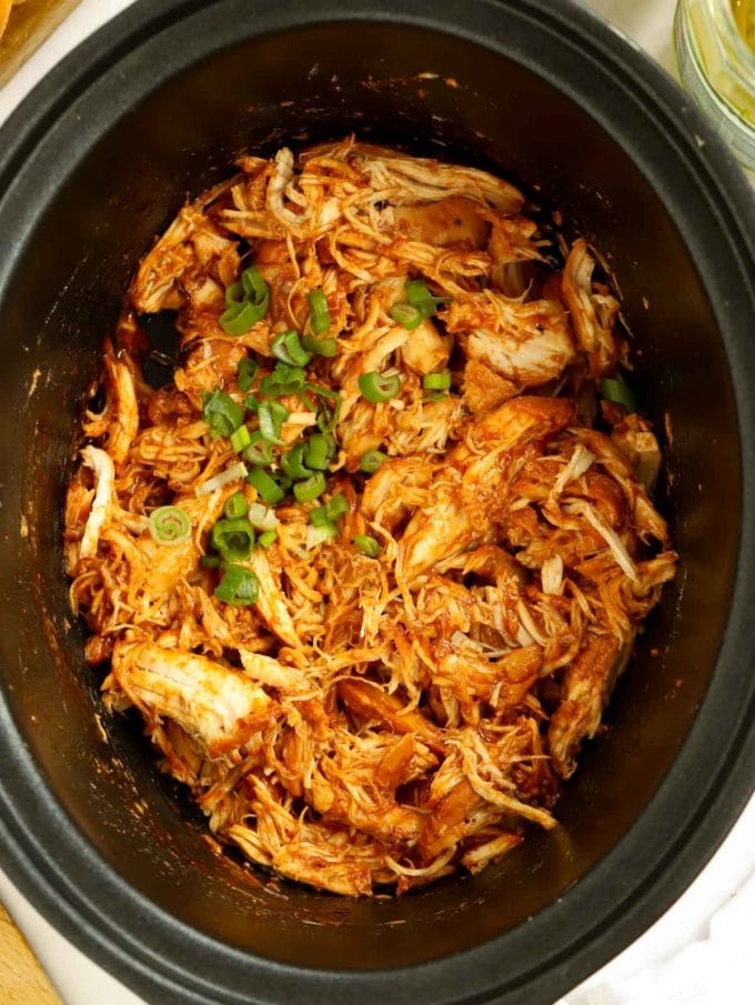 Honey Barbecue Pulled Chicken {Slow Cooker Recipe}